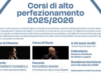 Corsi di alto perfezionamento 25/26 in flauto e ottavino: iscrizioni entro il 30 settembre