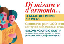 Di misura e d’armonia… concerto per i 100 anni della sala Giorgio Costi – 9 maggio ore 20,45